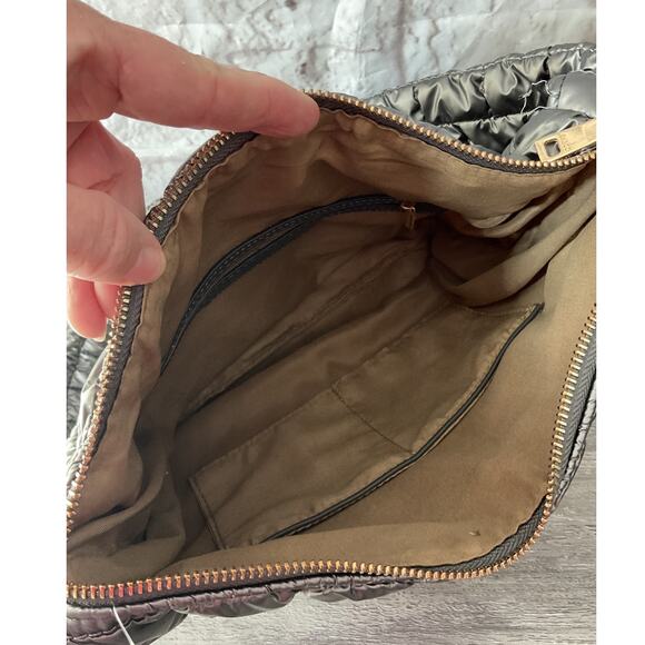 Jen & Co. / Jacqueline Silver Gray Quilted Satchel Shoulder Bag - Picture 8 of 8